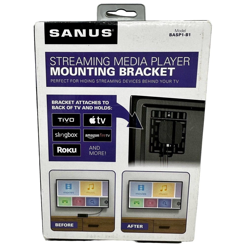 Sanus BASP1-B1 Streaming‎ Media Player Mounting Bracket ! Hides Devices